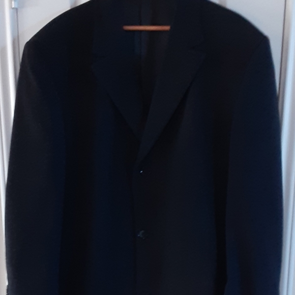 CALVIN KLEIN (Pacific) Wool, Cashmere & Nylon Blend Single Breasted Top Coat 46R - Picture 7 of 12